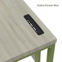 Ver imagem 3 de Estação de Trabalho Mesa Plataforma Escritório Tubular para 1 Pessoa com Caixa de Tomada PE40TUB