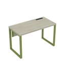 Ver imagem 2 de Estação de Trabalho Mesa Plataforma Escritório Tubular para 1 Pessoa com Caixa de Tomada PE40TUB