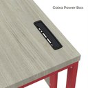 Ver imagem 3 de Estação de Trabalho Mesa Plataforma Escritório Tubular para 1 Pessoa com Caixa de Tomada PE40TUB