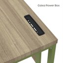 Ver imagem 3 de Estação de Trabalho Mesa Plataforma Escritório Tubular para 1 Pessoa com Caixa de Tomada PE40TUB