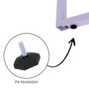 Ver imagem 5 de Estação de Trabalho Mesa Plataforma Escritório Tubular para 1 Pessoa com Caixa de Tomada PE40TUB Marrom/Noce Marromle/Lilas