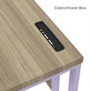 Ver imagem 3 de Estação de Trabalho Mesa Plataforma Escritório Tubular para 1 Pessoa com Caixa de Tomada PE40TUB