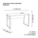 Ver imagem 4 de Estação de Trabalho Mesa Plataforma Escritório Tubular para 1 Pessoa com Caixa de Tomada PE40TUB Marrom/Noce Marromle/Laranja