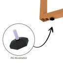 Ver imagem 5 de Estação de Trabalho Mesa Plataforma Escritório Tubular para 1 Pessoa com Caixa de Tomada PE40TUB Marrom/Noce Marromle/Laranja