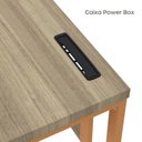 Ver imagem 3 de Estação de Trabalho Mesa Plataforma Escritório Tubular para 1 Pessoa com Caixa de Tomada PE40TUB