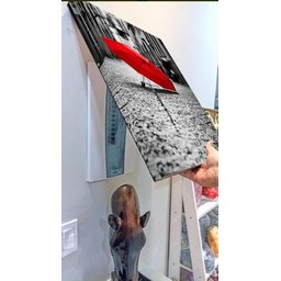 Quadro Esconde Cobrir Caixa de Luz Energia Decoração 44x35 Guarda- Chuva Vermelho - 2
