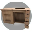 Ver imagem 5 de Gabinete Luxo 5 Gavetas P/maquina de Costura Doméstica Avela