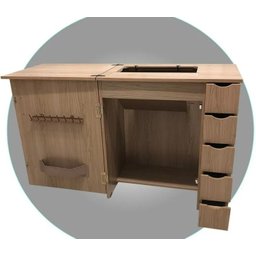 Gabinete Luxo 5 Gavetas P/maquina de Costura Doméstica Avela - 5