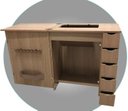 Ver imagem 5 de Gabinete Luxo 5 Gavetas P/maquina de Costura Doméstica Avela