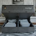 Ver imagem 6 de Cama Box Baú Queen + Colchão Comfort Class Pillow Top Cinza/suede Cinza