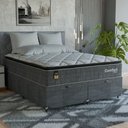 Ver imagem 7 de Cama Box Baú Queen + Colchão Comfort Class Pillow Top Cinza/suede Cinza