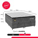 Ver imagem 4 de Cama Box Baú Queen + Colchão Comfort Class Pillow Top Cinza/suede Cinza