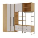 Ver imagem 2 de Guarda-Roupa Closet Modulado 100% MDF Detalhes Provençal Infinity Bege/Savana/Branco Fosco