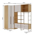 Ver imagem 3 de Guarda-Roupa Closet Modulado 100% MDF Detalhes Provençal Infinity Bege/Savana/Branco Fosco