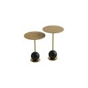 Ver imagem 2 de Conjunto Mesa Lateral de Canto Milão 65x40x40cm Marrom 100% MDF