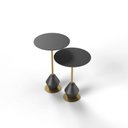 Ver imagem 2 de Conjunto Mesa Lateral de Canto Asti 65x40x40cm Preto 100% MDF