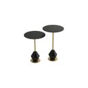 Ver imagem 4 de Conjunto Mesa Lateral de Canto Asti 65x40x40cm Preto 100% MDF