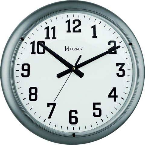 Relógio de Parede 40 Cm Quartz Herweg 660129 Prata - Prata
