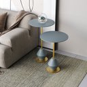 Ver imagem 1 de Conjunto Mesa Lateral de Canto Asti 65x40x40cm Cinza 100% MDF