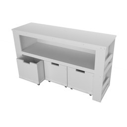 Organizador com Baús Porta Livros e Porta Carrinhos Argus 100% Mdf Woodcore - 6
