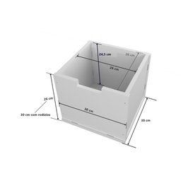 Organizador com Baús Porta Livros e Porta Carrinhos Argus 100% Mdf Woodcore - 10