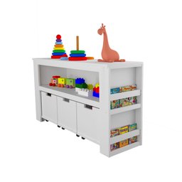 Organizador com Baús Porta Livros e Porta Carrinhos Argus 100% Mdf Woodcore - 4