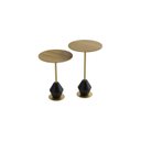 Ver imagem 2 de Conjunto Mesa Lateral de Canto Asti 65x40x40cm Marrom 100% MDF