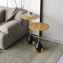 Ver imagem 1 de Conjunto Mesa Lateral de Canto Asti 65x40x40cm Marrom 100% MDF