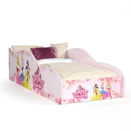 Cama Infantil Princesa com Grade de Proteção Rosa - 3