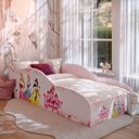 Ver imagem 1 de Cama Infantil Princesa com Grade de Proteção Rosa