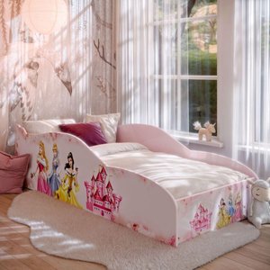 Cama Infantil Princesa com Grade de Proteção Rosa