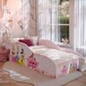 Cama Infantil Princesa com Grade de Proteção Rosa - 1