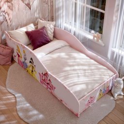 Cama Infantil Princesa com Grade de Proteção Rosa - 2