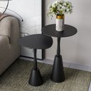 Ver imagem 1 de Conjunto Mesa Lateral de Canto Napoli 65x40x40cm Preto 100% MDF