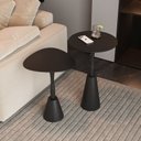 Ver imagem 5 de Conjunto Mesa Lateral de Canto Napoli 65x40x40cm Preto 100% MDF