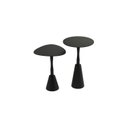 Ver imagem 4 de Conjunto Mesa Lateral de Canto Napoli 65x40x40cm Preto 100% MDF