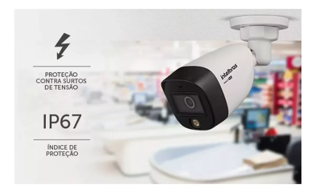 Kit 8 Câmeras Intelbras 1220b Full Color Dvr Intlebras 1008-c Hd 500 Gb - 2