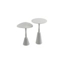 Ver imagem 2 de Conjunto Mesa Lateral de Canto Napoli 65x40x40cm Cinza 100% MDF