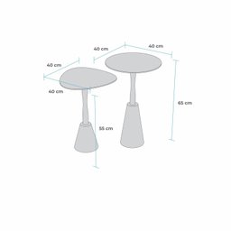 Conjunto Mesa de Canto Napoli 65x40x40cm - 3