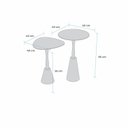 Ver imagem 3 de Conjunto Mesa Lateral de Canto Napoli 65x40x40cm