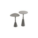 Ver imagem 2 de Conjunto Mesa Lateral de Canto Napoli 65x40x40cm Cinza 100% MDF
