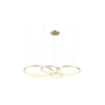 Lustre Pendente Anel de Led Losi 4 Argolas Aro em Alumínio 122W - 1