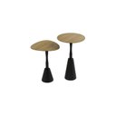 Ver imagem 2 de Conjunto Mesa Lateral de Canto Napoli 100% MDF 65cm x 40cm x 40cm Preto