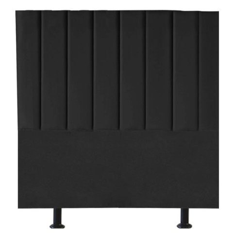 Cabeceira Cama Box Solteiro Queen Estofada Carla 100cm Linho:preto