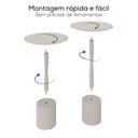 Ver imagem 7 de Conjunto Mesa Lateral de Canto Parma 100% MDF 65cm x 40cm x 40cm Cinza