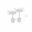Ver imagem 3 de Conjunto Mesa Lateral de Canto Parma 100% MDF 65cm x 40cm x 40cm Cinza