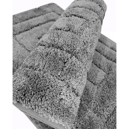 Tapete Passadeira Athenas Rozac 50x 100 Cm Antiderrapante - Cinza Escuro - 2