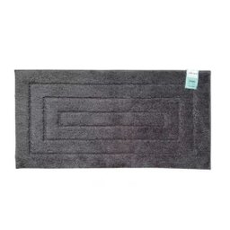 Tapete Passadeira Athenas Rozac 50x 100 Cm Antiderrapante - Cinza Escuro - 1