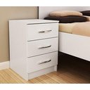 Ver imagem 4 de Mesa de Cabeceira 3 Gavetas Evidencia Branco