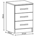 Ver imagem 3 de Mesa de Cabeceira 3 Gavetas Evidencia Branco